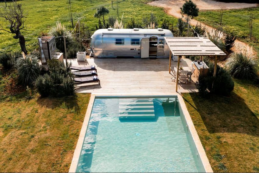 Airstream Petrarolo luxury glamping stay in Monopoli Italy with privat pool